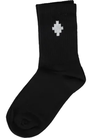 MARCELO BURLON Bielizna, unisex, Czarny, S, Skarpety Midhigh z Logo