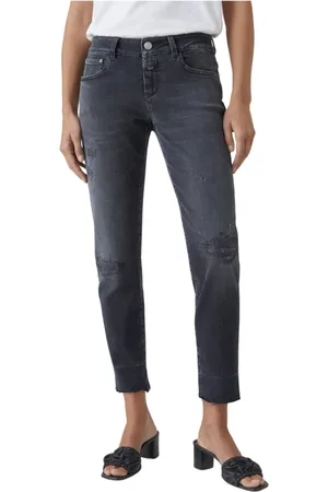Closed Jeansy, Kobieta, Szary, W28, Bawełna, Ciemnoszare jeansy skinny