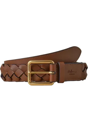 MULBERRY Akcesoria, unisex, brązowy, L, Skóra, Pasek Heritage Braid