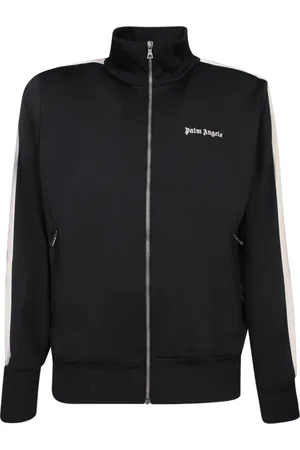 Palm Angels Bluzy, Mężczyzna, Czarny, S, Poliester, Czarna marynarka z stójką