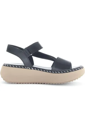 Gabor Buty, Kobieta, Czarny, 40 1/2 EU, Skóra, Skórzane sandały na platformie