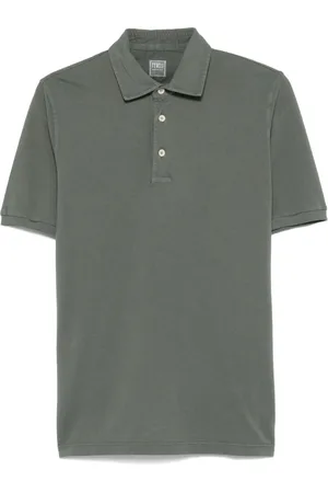 FEDELI Koszulki, Mężczyzna, Zielony, 3XL, Klasyczny Polo z Bawełny