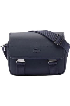Lacoste Torebki, Mężczyzna, Niebieski, ONE SIZE, Skóra, Klasyczna Torba na Dokumenty