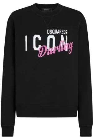 Dsquared2 Bluzy, Kobieta, Czarny, XS, Bawełna, Icon Darling Sweatshirt