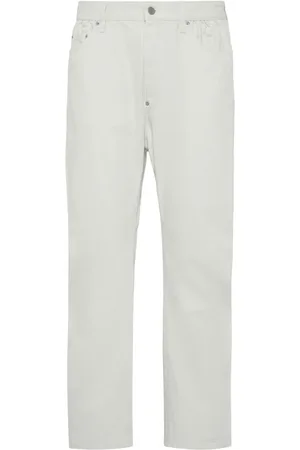 Dsquared2 Jeansy, Mężczyzna, Biały, M, Bawełna, Białe jeansy proste Dsquared 2