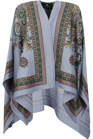 Etro Kurtki, Kobieta, Wielobarwność, ONE SIZE, Poliester, Elegancka Wielokolorowa Kurtka z Wełny