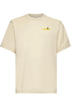 Burberry Koszulki, Mężczyzna, Beżowy, 2XS, Bawełna, T-shirt z grafiką pszczoły