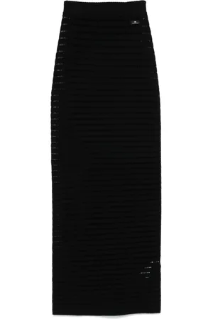 Elisabetta Franchi Spódnice, Kobieta, Czarny, XS, Czarna Stylowa Spódnica na Eleganckie Wyjścia