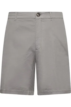 Brunello Cucinelli Szorty, Mężczyzna, Szary, XL, Bawełna, Zielone spodnie regular fit z bawełny gabardynowej