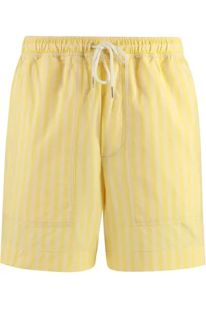 Maison Kitsuné Szorty, Mężczyzna, Żółty, L, Bawełna, Bawełniane szorty Bermuda w paski