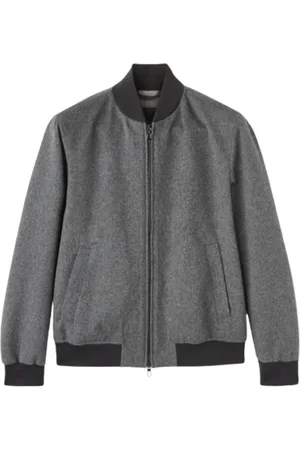 Loro Piana Kurtki, Mężczyzna, Szary, 2XL, Bawełna, Cashmere Grey Bomber Jacket