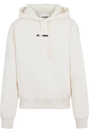 Jil Sander Bluzy, Mężczyzna, Beżowy, M, Neutralna Bawełniana Bluza z Logo