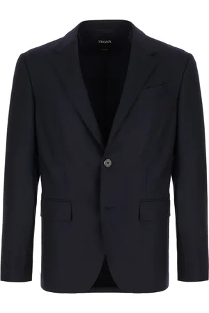 Ermenegildo Zegna Kurtki, Mężczyzna, Niebieski, M, Wełna, Blazer