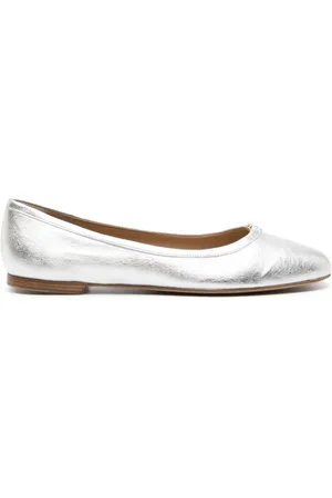 Chloé Buty, Kobieta, Szary, 37 EU, Skóra, Marcie Metaliczne Baleriny ze Skóry