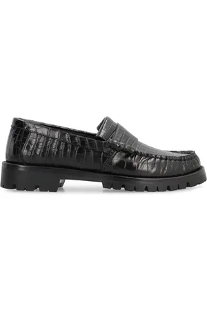 Rhude Buty, Mężczyzna, Czarny, 44 EU, Mokasynyy z skóry z podeszwą Vibram