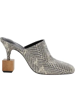 Jacquemus Buty, Kobieta, Szary, 37 EU, Wielokolorowe Sandały z Efektem Skóry Węża na Wysokim Obcasie