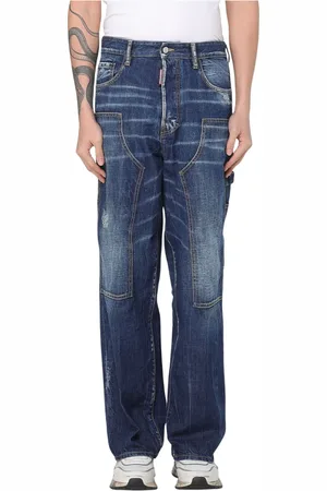 Dsquared2 Jeansy, Mężczyzna, Niebieski, M, Luźne Jeansyy Carpenter