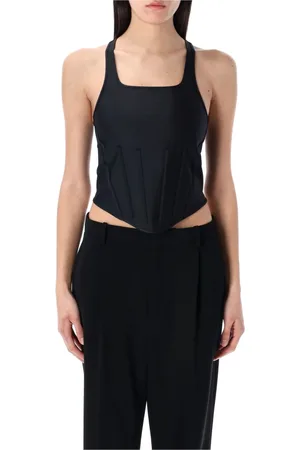 MUGLER Koszulki, Kobieta, Czarny, M, Gorsetowy Top Tank