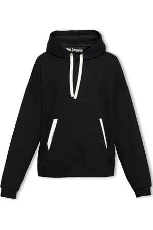 Palm Angels Bluzy, Mężczyzna, Czarny, XL, Bawełna, Bluza z kapturem z logo
