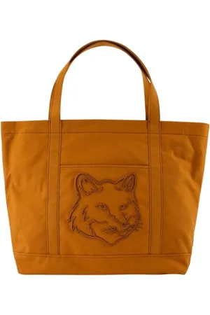 Maison Kitsuné Torebki, Kobieta, brązowy, ONE SIZE, Bawełna, Duża Torba Shopper