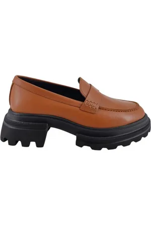 Hogan Buty, Kobieta, brązowy, 38 EU, Skóra, Skórzane mokasyny - baleriny