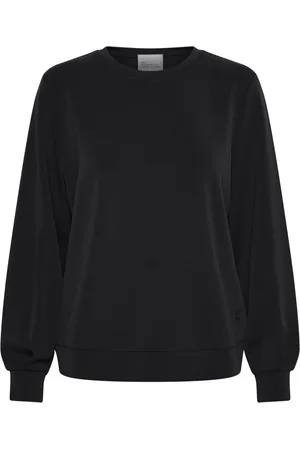 My Essential Wardrobe Bluzy, Kobieta, Czarny, L, Poliester, Bluza Sweat