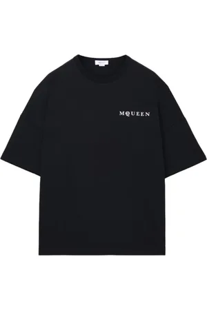 Alexander McQueen Koszulki, Mężczyzna, Czarny, S, Czarne koszulki i pola