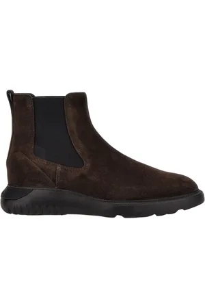 Hogan Buty, Mężczyzna, brązowy, 44 EU, Skóra, Chelsea Boot - Idealne połączenie miejskiej elegancji i sportowego charakteru