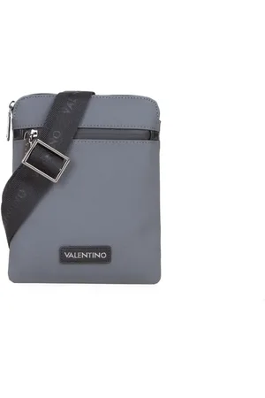 Valentino by Mario Valentino Torebki, Mężczyzna, Szary, ONE SIZE, Len, Stellar Torba na ramię Grafit/Czarny