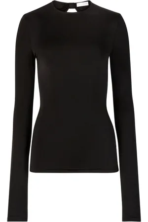 Nina Ricci Koszulki, Kobieta, Czarny, XL, Top z odkrytymi plecami z dżerseju