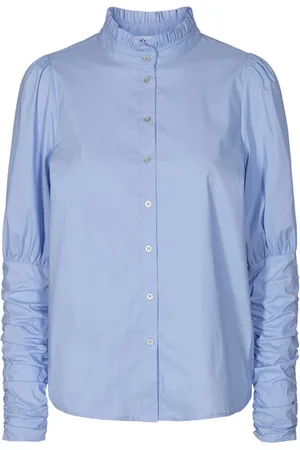 Co`Couture Bluzki, Kobieta, Niebieski, XS, Bawełna, Sandy Poplin Puff Shirt