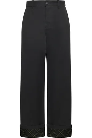 Burberry Spodnie, Mężczyzna, Czarny, M, Bawełna, Czarne spodnie typu Carpenter z logo