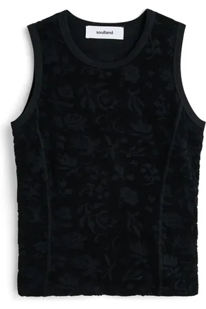 Soulland Koszulki, Kobieta, Czarny, L/XL, Bawełna, Mira pluszowy top