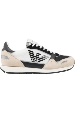 Emporio Armani Buty, Mężczyzna, Beżowy, 43 EU, Poliester, Poliestrowe Sneakersy
