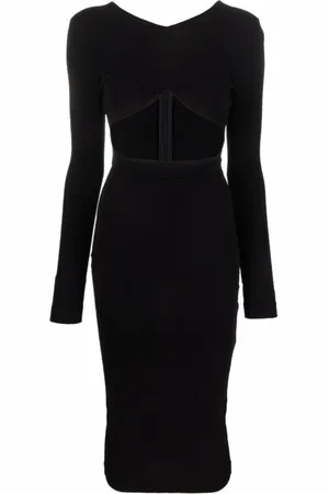 Dsquared2 Sukienki, Kobieta, Czarny, S, Vestito 900 Midi Dress