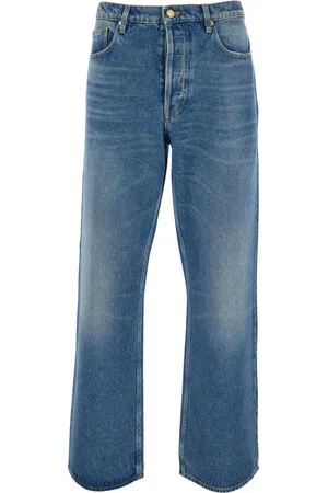 Golden Goose Jeansy, Mężczyzna, Niebieski, W30, Denim, Niebieskie dżinsy z pętlami na pasek