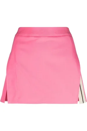 Palm Angels Spódnice, Kobieta, Różowy, M, Bawełna, Spódnica A-Line w Paski