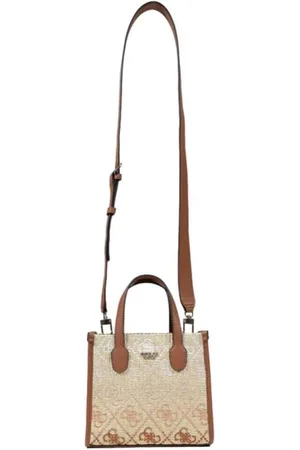Guess Torebki, Kobieta, Beżowy, ONE SIZE, Len, Elegancka torba z polipropylenem