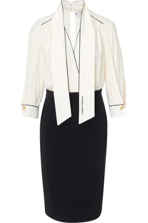 Elisabetta Franchi Sukienki, Kobieta, Wielobarwność, L, Poliester, Czarna Sukienka Midi Butter