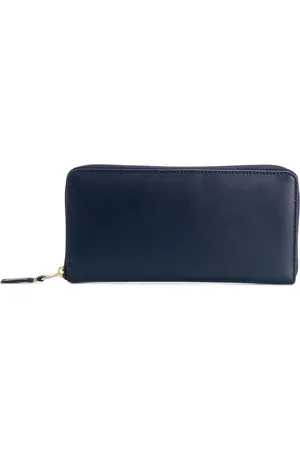 Comme des Garçons Akcesoria, Kobieta, Niebieski, ONE SIZE, Skóra, Portfel Navy Leather Line