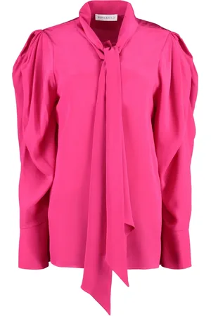 Nina Ricci Bluzki, Kobieta, Różowy, M, Koszula z krepy jedwabnej