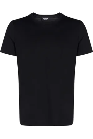 Dondup Koszulki, Mężczyzna, Czarny, M, Bawełna, Klasyczna Koszulka T-Shirt