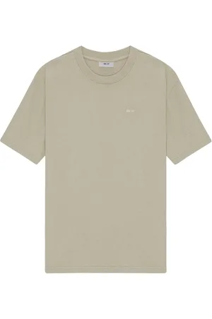 NN.07 Koszulki, Mężczyzna, Szary, M, Haftowany T-shirt w mglistym kolorze