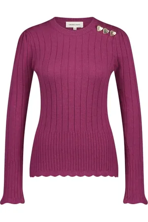 Fabienne Chapot Swetry, Kobieta, Różowy, XL, Sweter w paski