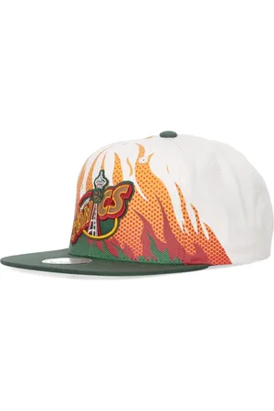 Mitchell & Ness Akcesoria, Mężczyzna, Wielobarwność, ONE SIZE, Czapka z płaskim daszkiem Seattle Supersonics