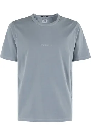 C.P. Company Koszulki, Mężczyzna, Niebieski, M, Bawełna, Logo Jersey T-Shirt