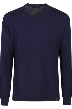FAY Swetry, Mężczyzna, Niebieski, 3XL, Stylowy sweter z dzianiny