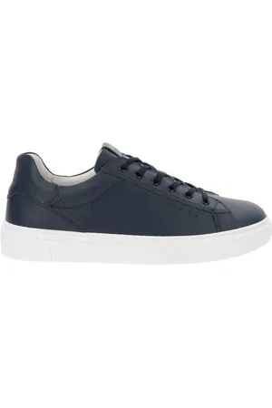 Nero Giardini Buty, Mężczyzna, Niebieski, 43 EU, Skóra, Skórzane męskie sneakersy modowe
