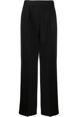 Msgm Spodnie, Kobieta, Czarny, S, Wełna, Spodnie z dziewiczej wełny "Wool Suiting"