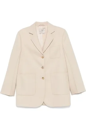 ERMANNO SCERVINO Kurtki, Kobieta, Beżowy, S, Wełna, Stylowa marynarka